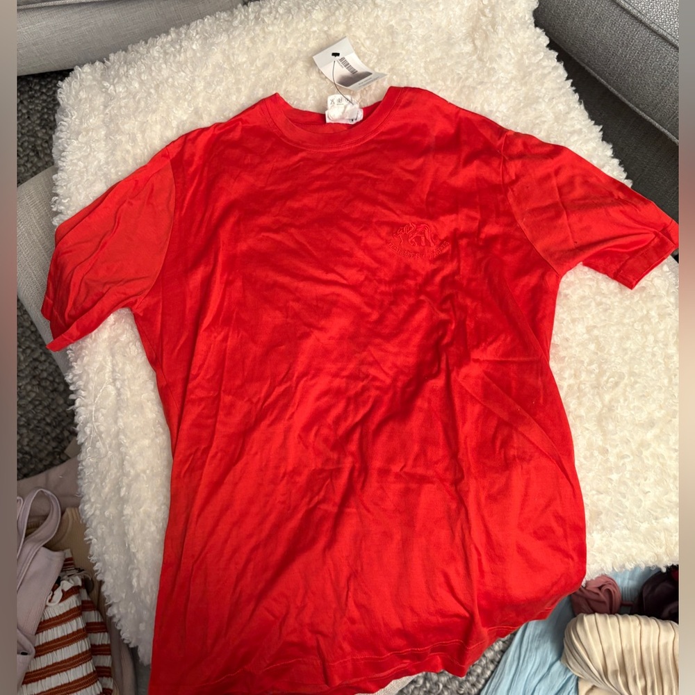 Hermes Paris red-orange elephant logo tee - Picture 7 of 8